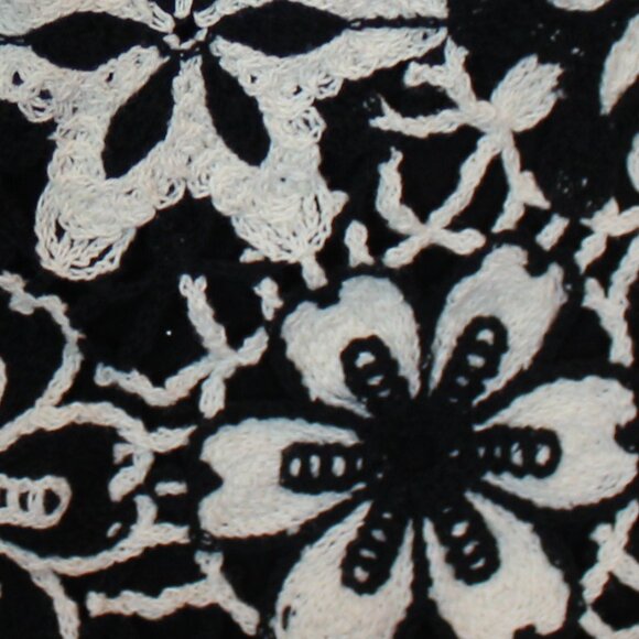 NWT Desigual Daisies Black Retro Short Crochet lined sleveless Dress size small - Picture 9 of 9